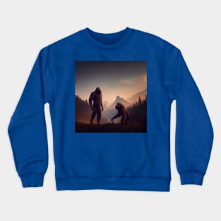 Sasquatch in Nature Crewneck Sweatshirt